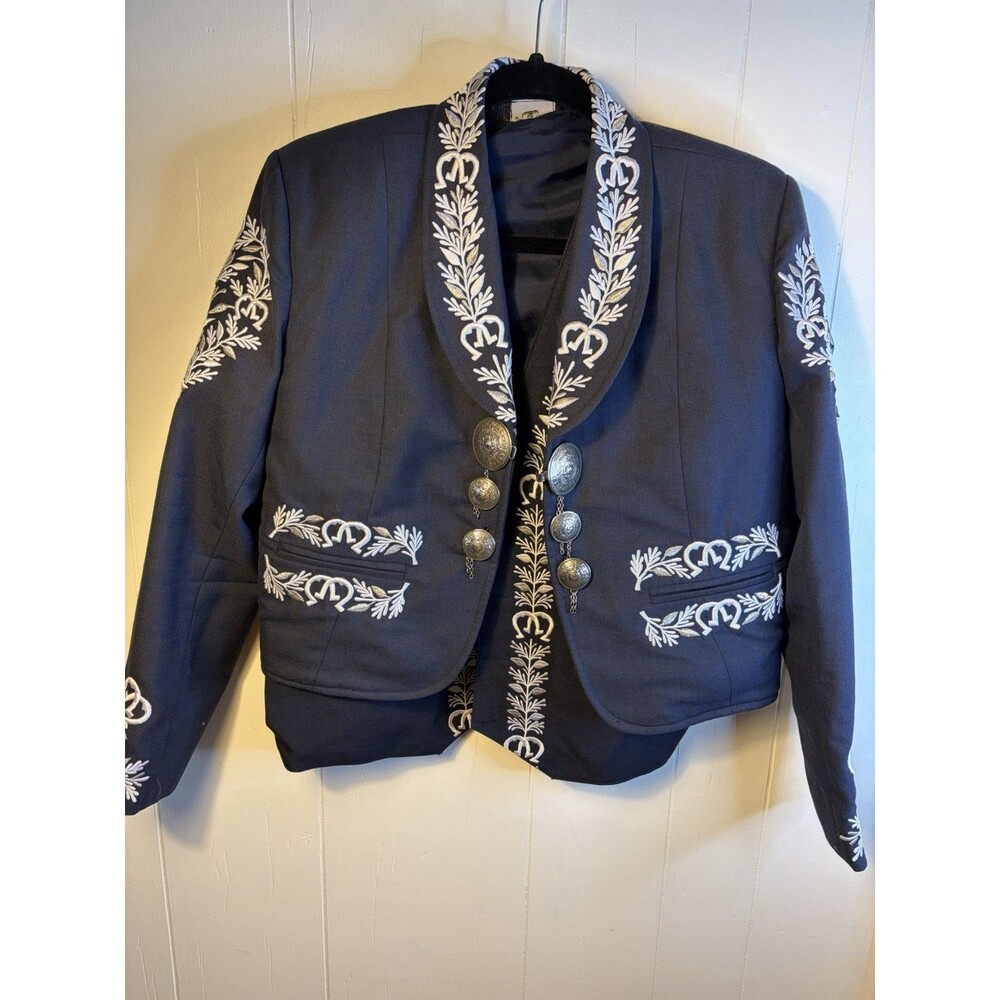Authentic Mariachi Blue Jacket Vest Set LV Custom Made In Mexico
